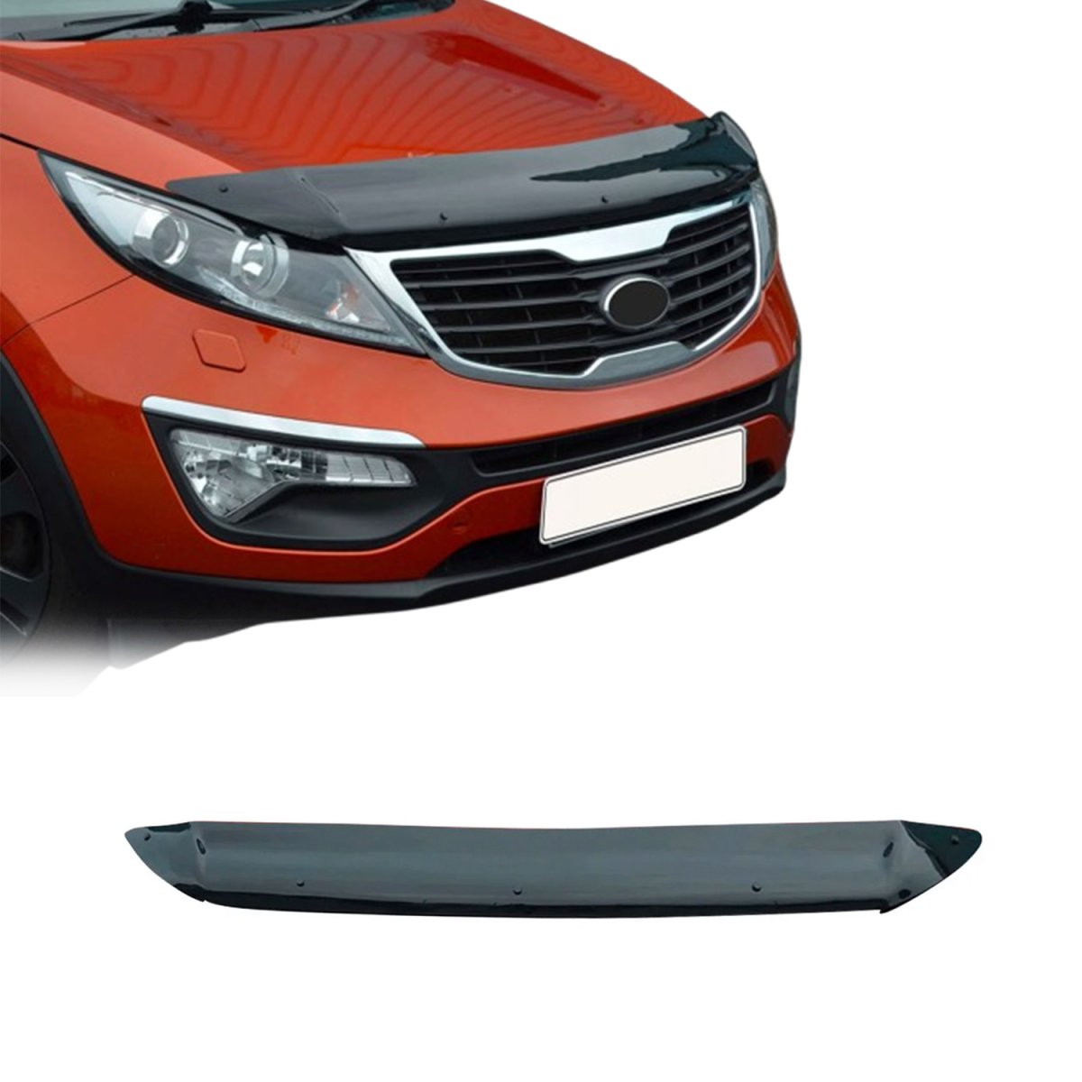 Kia Sportage Hood Deflector - Omac - Acrylic - Black - '11-'16